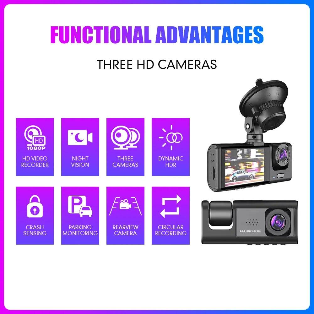 Auto DVR HD 1080P Palubní kamera IPS Videorekordér Cyklus Palubní kamera Zrcadlo Řídicí rekordér Noční vidění