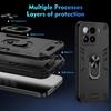 Dla Xiaomi 15 Etui PC+TPU Odporne na upadki Pokrowiec na telefon z pierścieniową podstawką