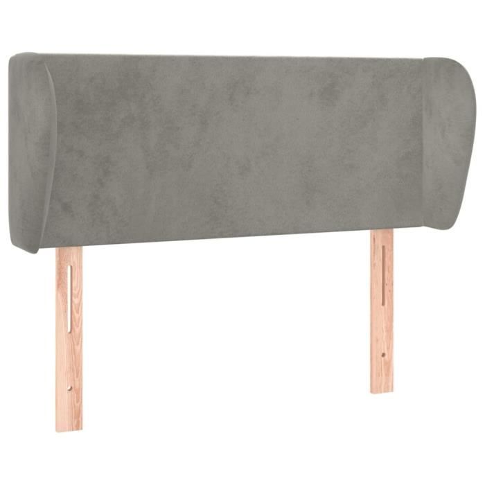 VidaXL Headboard with Ears Light Grey 103x23x78-88 Cm Velvet3116906