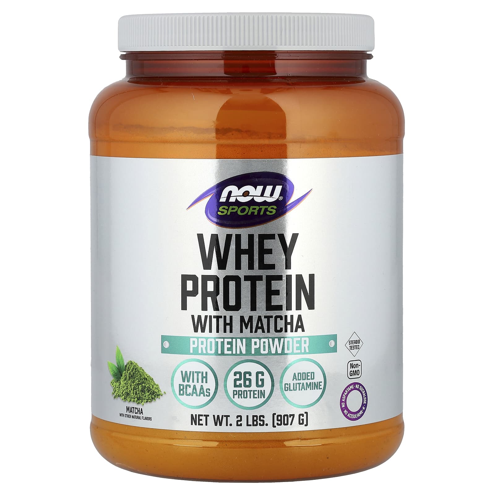 

Sports, Whey Protein Powder, Matcha, 907G (2Lbs)