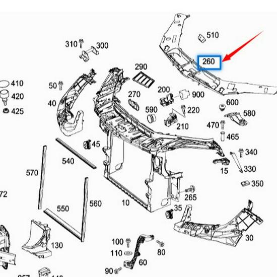 Osłona ramy Mercedes-Benz ML/GLE W166