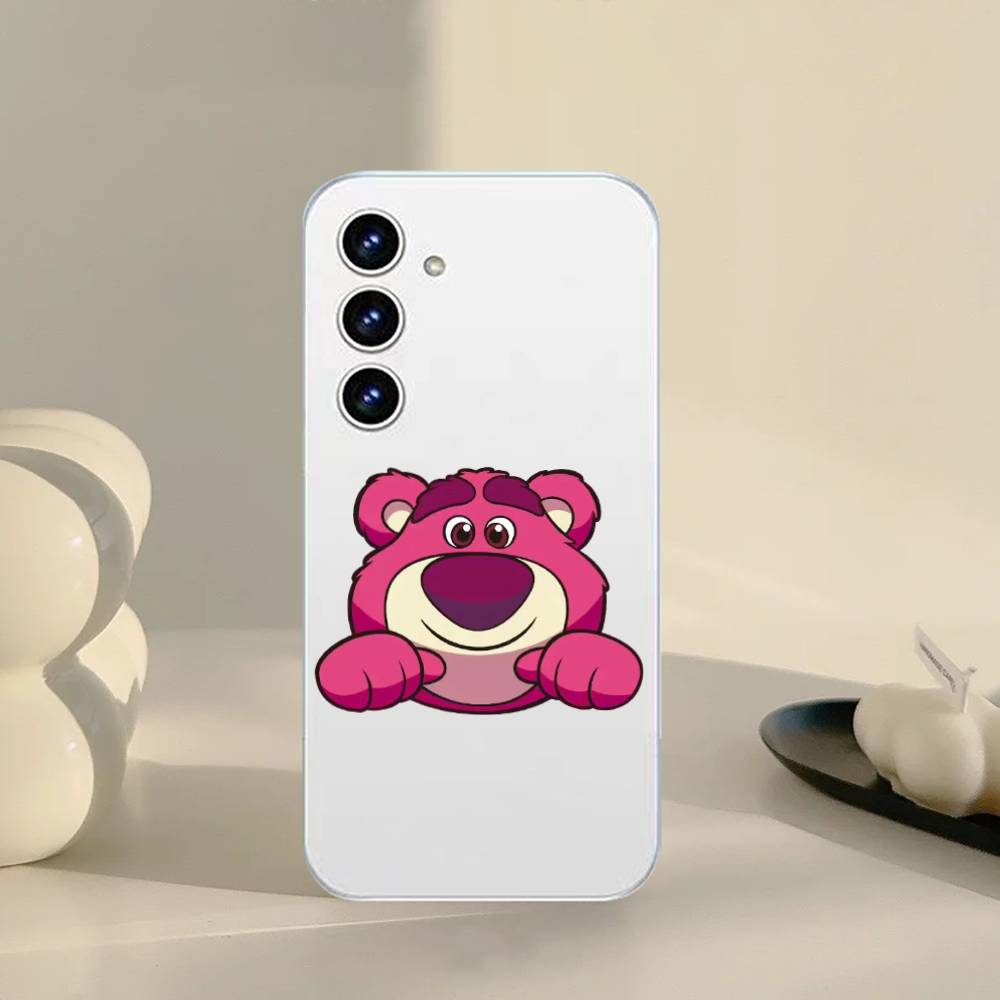 Cute L-Lotso Phone Case For Samsung Galaxy S21 S22 S23 S24 S25ULTRA FE Ultra Plus5G A52S Transparent Cover
