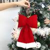 Flannel Christmas Bow Decoration Soft Touch Velvet Holiday Hanging Ornament for Xmas Tree Wreaths Gifts Party Fireplace Mantel