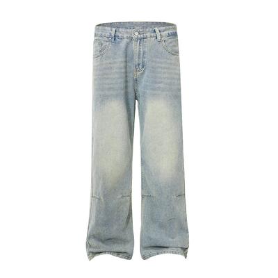 Último Estilo Clásico Urbano Americano Jeans Lavados para Hombre Ajuste Cómodo Piernas Rectas Anchas