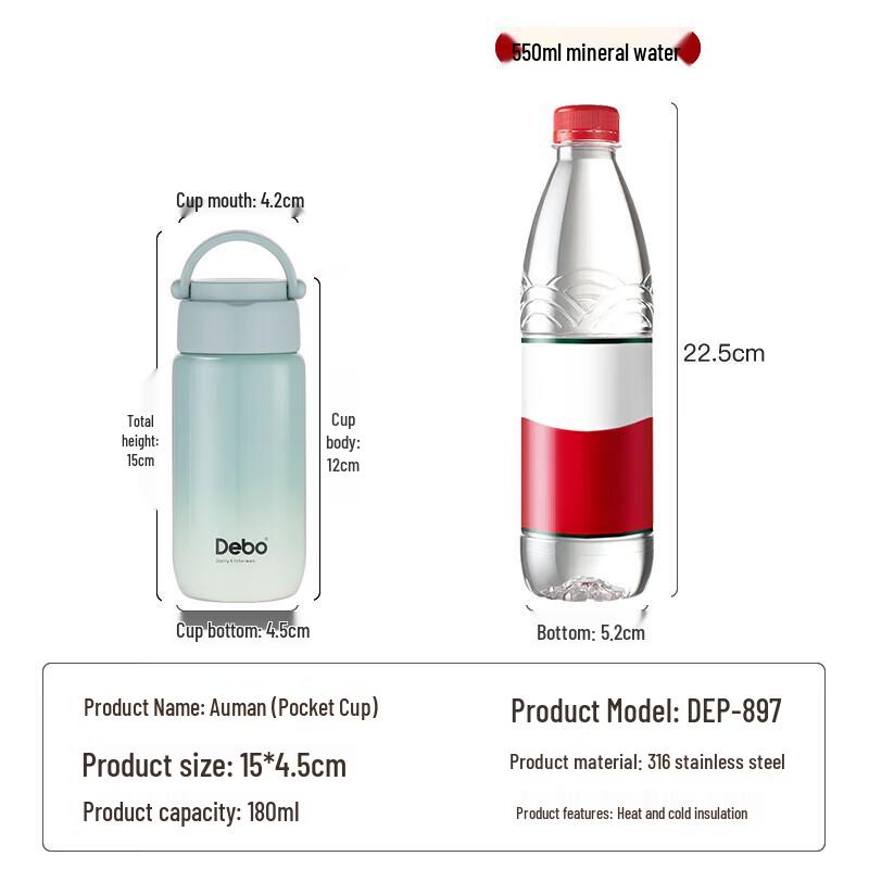 Debo Mini Portable 316 Stainless Steel Thermos Cup