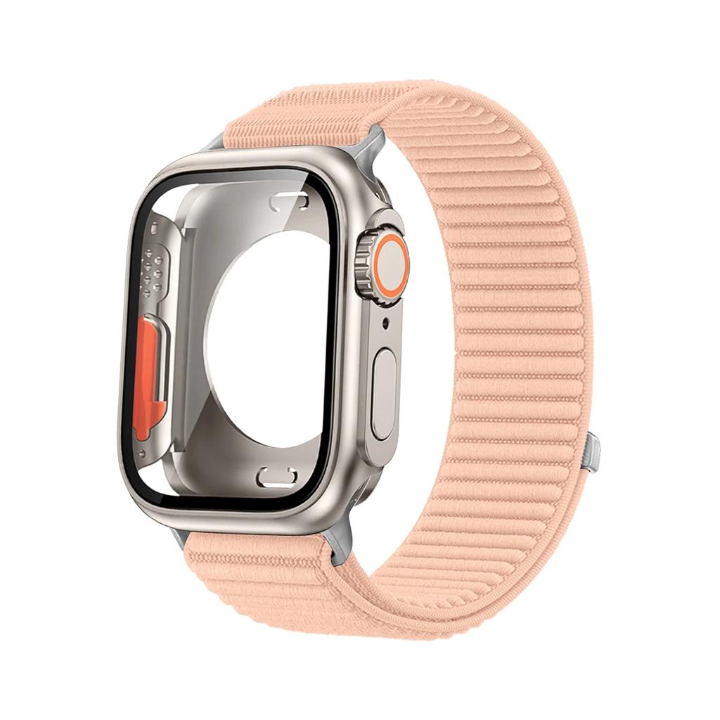 Armband+Hülle Für Apple Watch S11 10 9 8 7 6 5 4 Nylon Sportband Glas+Vollständige Abdeckung Bumper Für Iwatch 46 45 44 40 41mm Armband