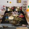 Creative Oil Painting Series Digital Printing Quilt Cover Pillowcase Two or Three-piece Set Polyester Source Factory