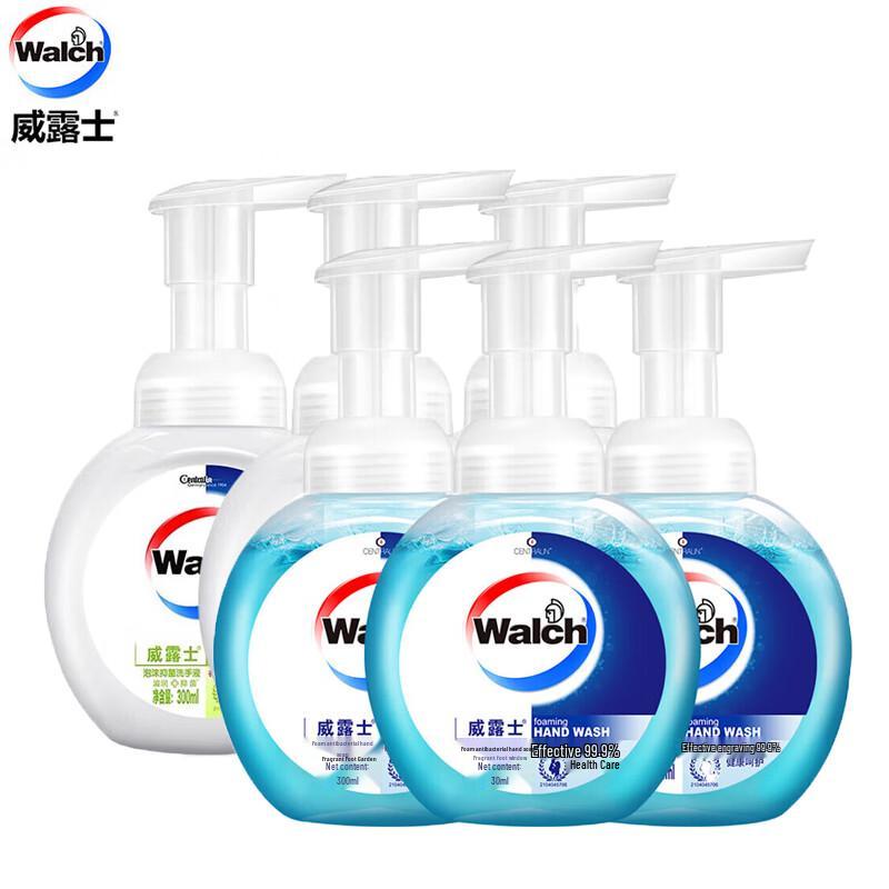 Walch Foaming Hand Wash 300ml 6-Pack (Healthy Care & Lime Refresh)