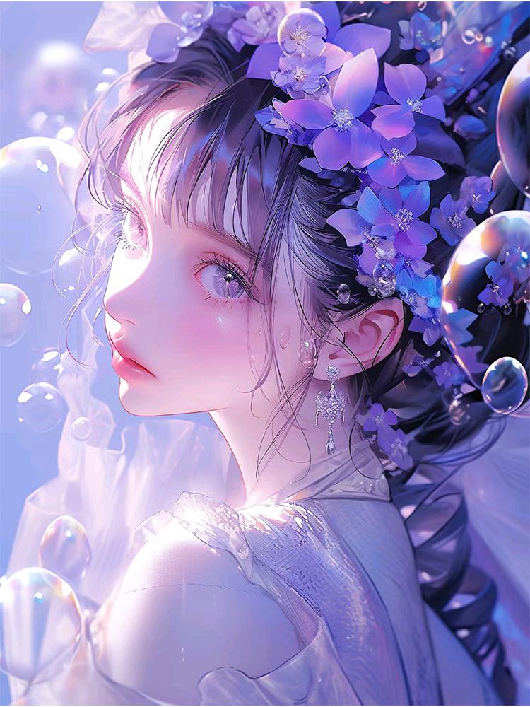 5D DIY Diamond Painting Cartoon Girl Mosaic Picture Needlework Full Diamond  Embroidery Cross Stitch Home Decorative