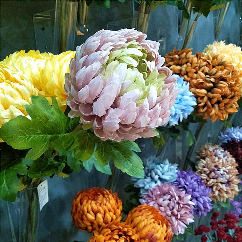Large Artificial Chrysanthemum, Gaillardia, and Peony Flowers for Home Decor and Photo Props