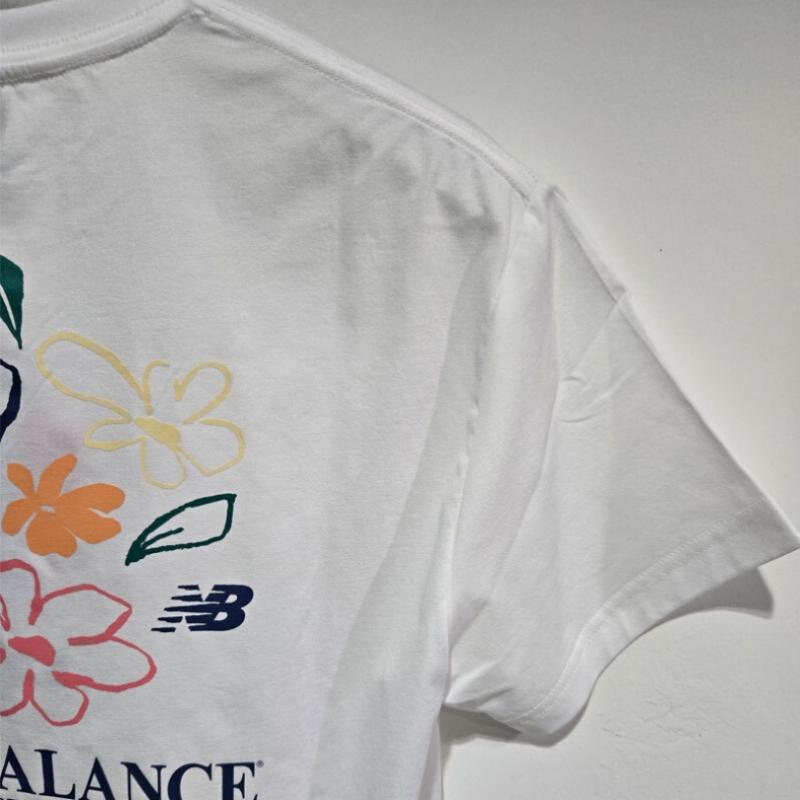 New Balance Uni Frozen Flower Short Sleeve Tee Nbnef31663 White