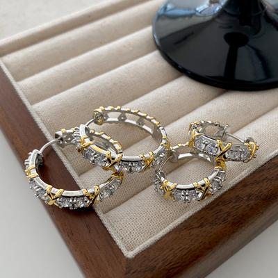 Pendientes de circonita Nuevos pendientes populares para mujer Moda de lujo ligera Estilo extranjero Pendientes exquisitos de estilo de celebridad de alta gama