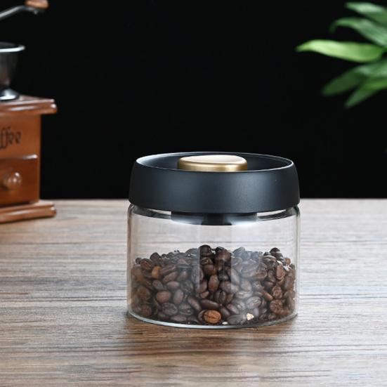 500/900/1200/1800 ML forseglet krukke Fuktsikker kaffebønner Vakuumforseglet oppbevaringskrukke i glass for kjøkken