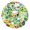 50 St. Patrick's Day Graffiti Stickers – Waterproof Decorative Cartoon Stickers for Suitcase, Guitar, and Notebook