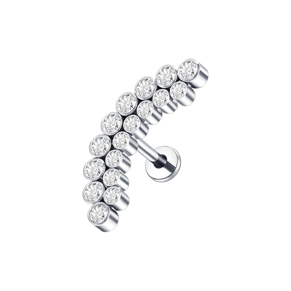 1Pc G23 Titanium Ear Tragus Cartilage Helix Daith Piercing Stud Earrings for Women Internal Thread Labret Piercing Lip Ring 16G