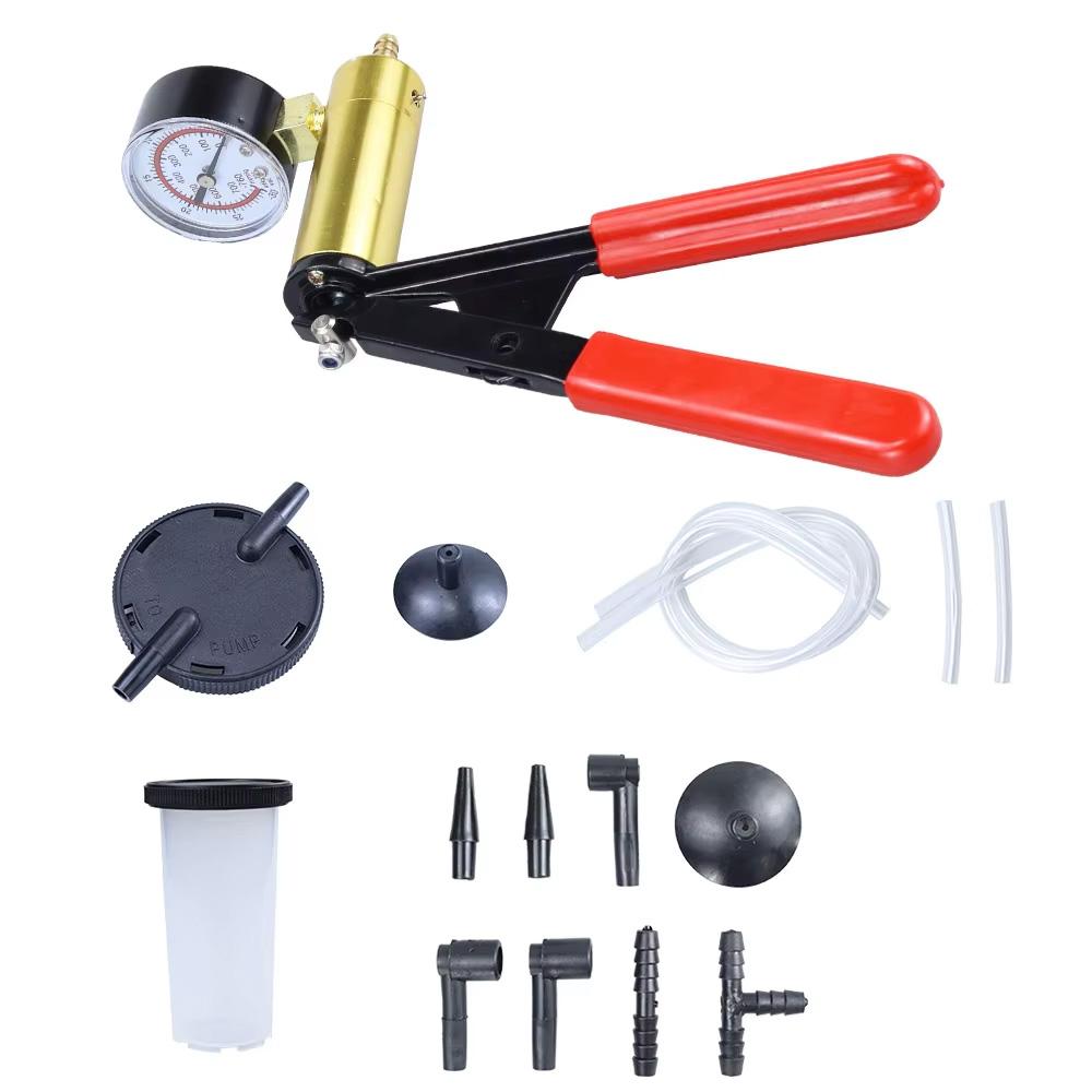 Vacuum Pump Car Brake Clutch Bleeder Tester Motorcycle Bleeding Hand Pump Tool for Car Adapters Brake and Clutch Bleeding System