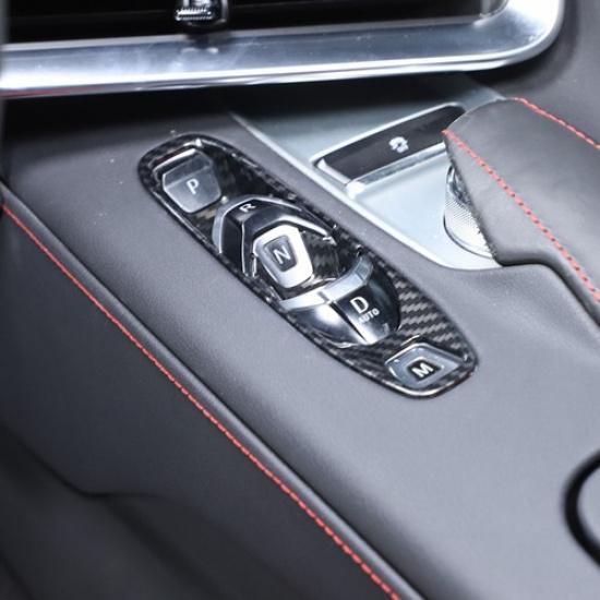 ABS Carbon Center Gear Shifter Indicator Base Frame Cover For Corvette C8 +