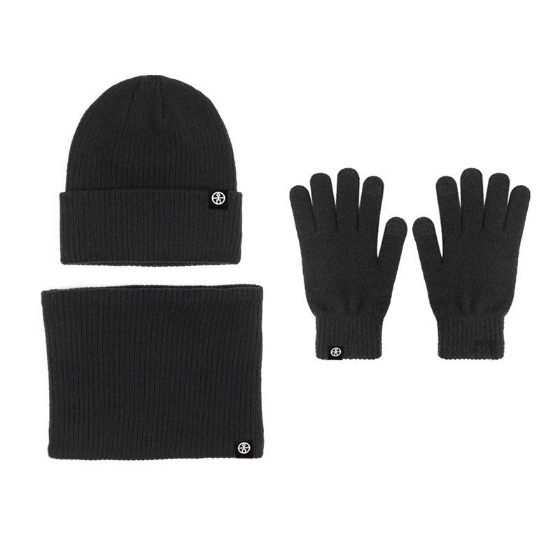 Half-finger Gloves Men's Winter Outdoor Knitted Gloves Warm and Cold-proof Velvet Student Writing Bare-finger Gloves
