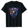 2026 Transformers Autobot Logo TShirt Battle Scene Graphic Print Crew Neck 100 Cotton Fashion Casual Streetwear Tops