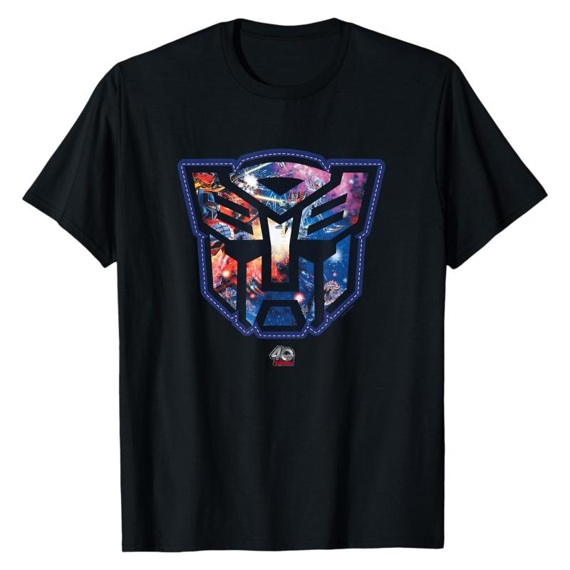 

2026 Transformers Autobot Logo TShirt Battle Scene Graphic Print Crew Neck 100 Cotton Fashion Casual Streetwear Tops M
