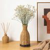 Blumenvase aus Rattanimitat, Dekorationsvase für Zuhause