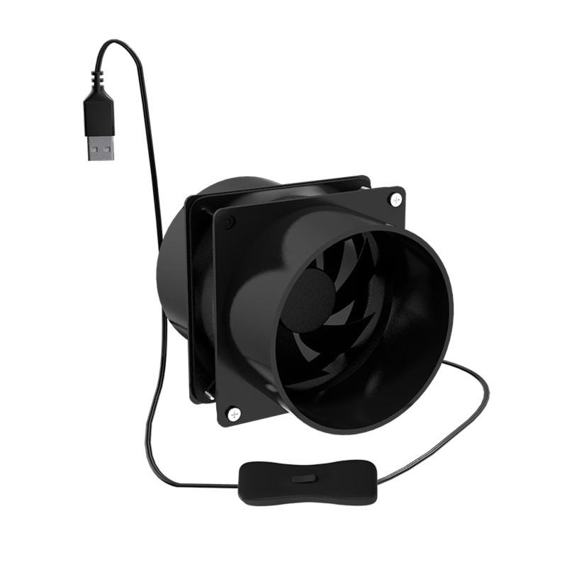 Compact and Portable Fume Extractor Fan with Duct Pipe and Ventilation Tubing for Kitchen and Bathroom Use - USB Powered