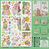 Easter Cartoon Rabbit & Egg Window Glass Stickers for Refrigerator & Cabinets