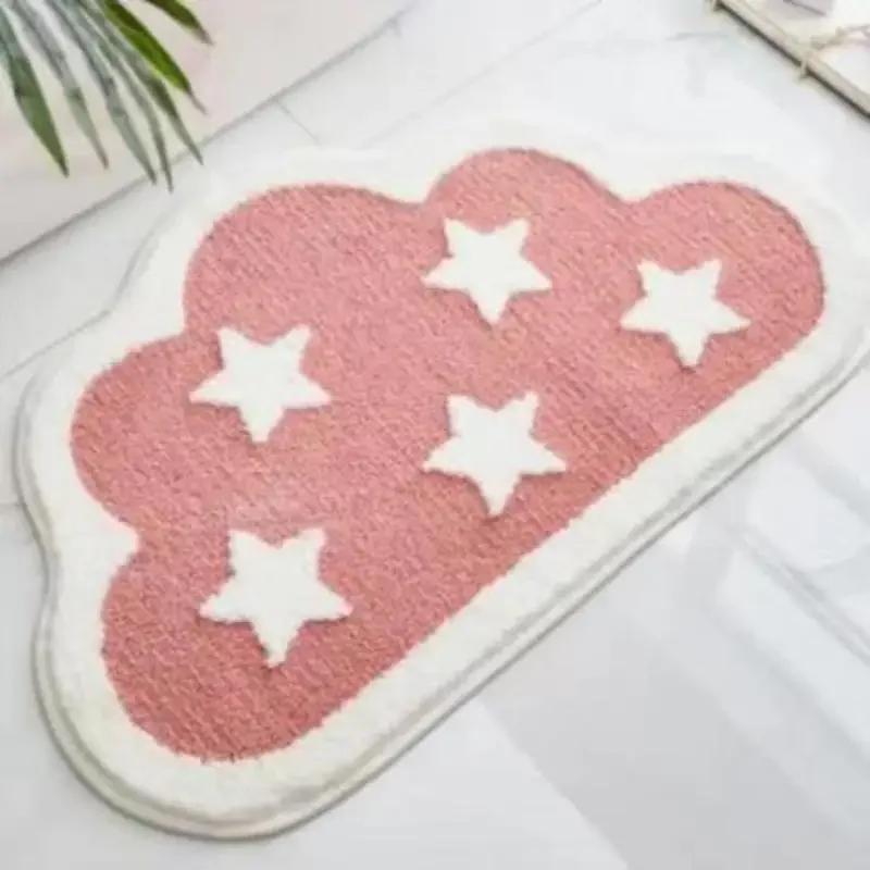 Small Fresh Fruit Imitation Cashmere Toilet Absorbent Mat Bathroom Toilet Household Carpet Bedroom Bedside Foot Mat