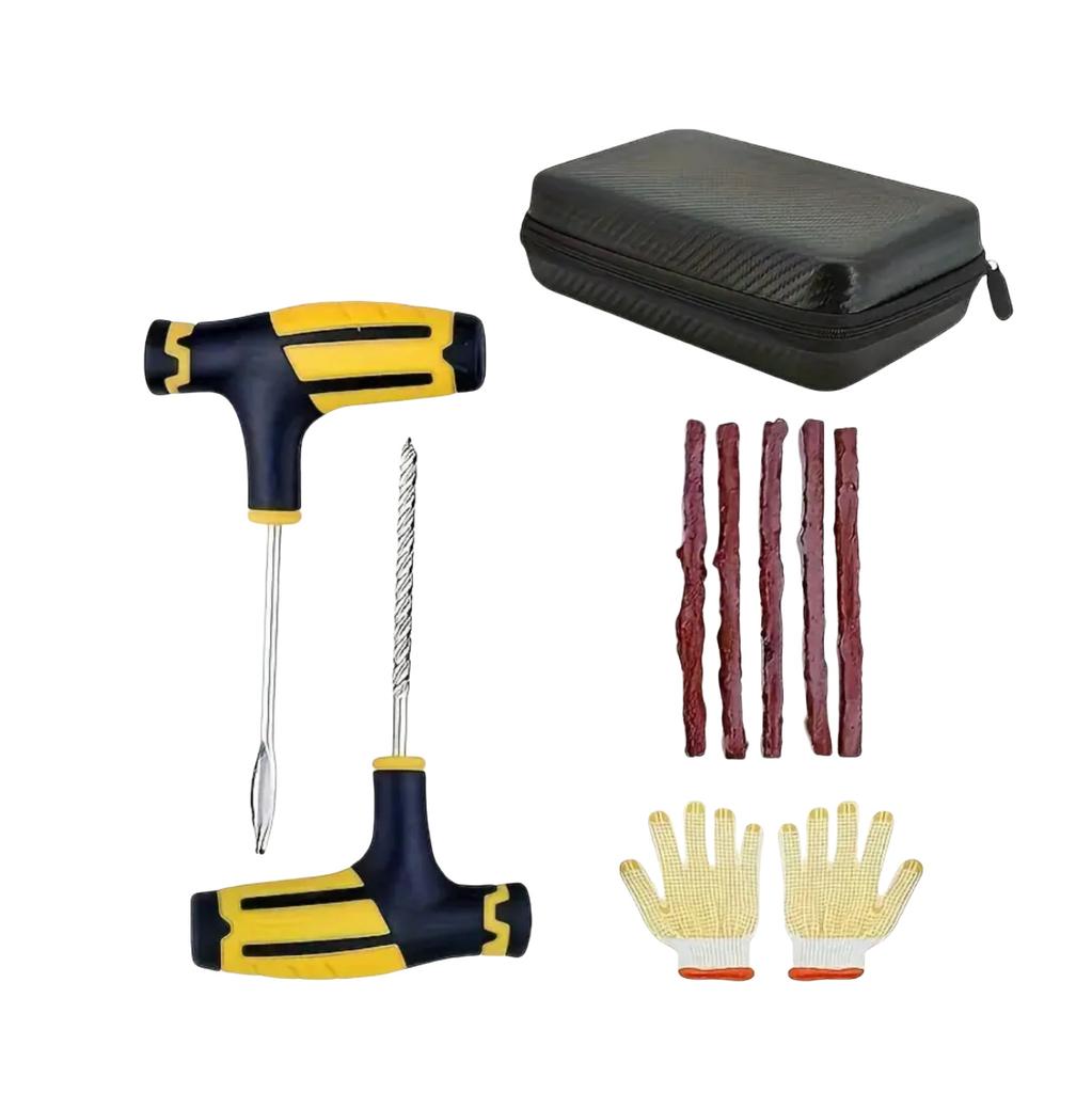 23pcs/42pcs Car Tire Repair Kit, Puncture Plug Tools Tyre Puncture Emergency For Tire Strips Stirring Glue Repair Tool Kit