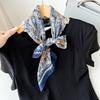 Korean Decorative Scarf Scarf Summer Scarf Square Scarf High-end Thin Style Xiliya Printed Square Scarf Tied Hair Strap