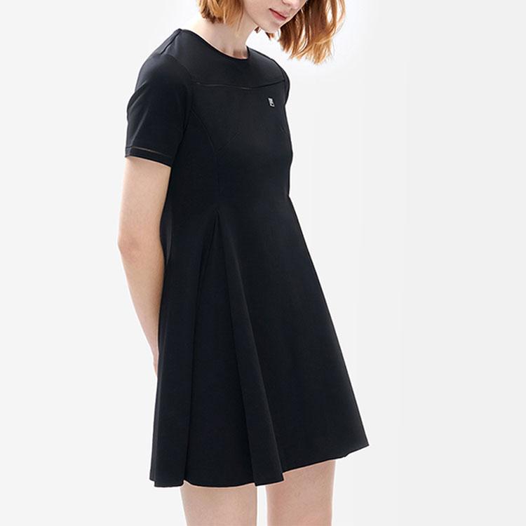 New FILA Short Sleeved Dresses Women's Jet Black F11W227308FBK