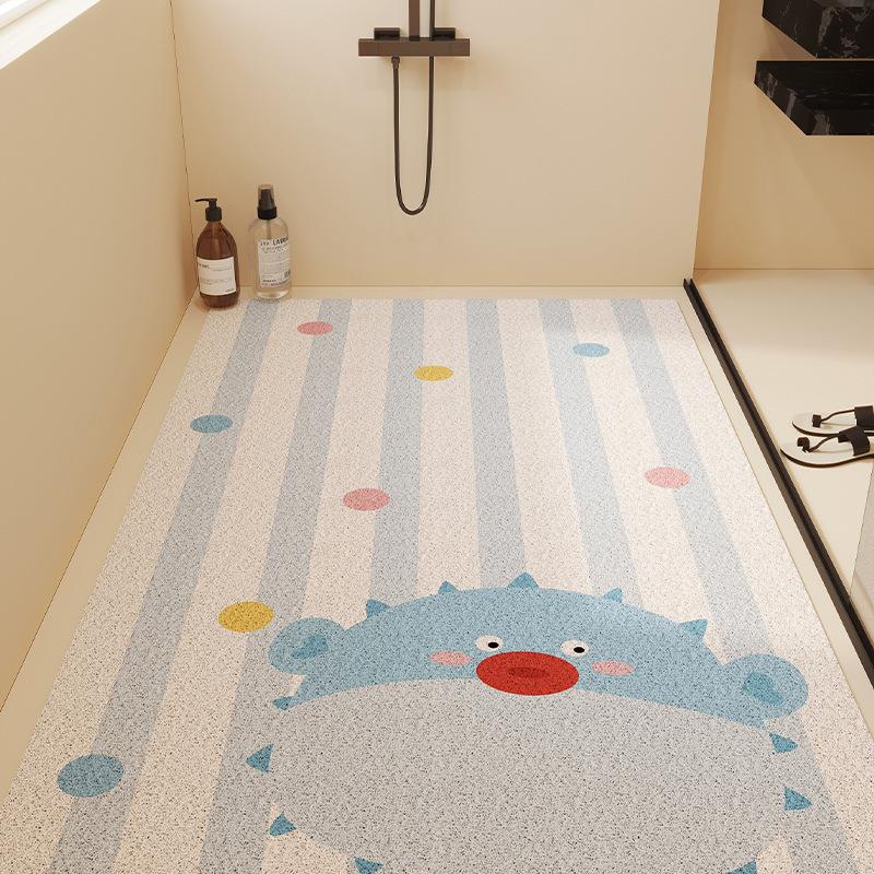 Bathroom Floor Mats Are Small  Fresh  Non-slip  Wear-resistant  Good Care Shower Mats Are Covered with Anti-falls  Can Be Cut and Bathing Foot Mats