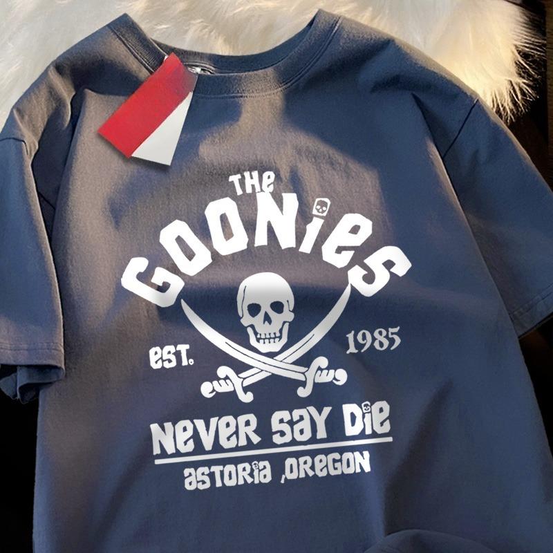 

2026The Goonies Never Say Die T Shirts Unisex Women Comfortable Crewneck Tshirt Breathable Cotton T Shirts Loose Couple Clothing 2XL