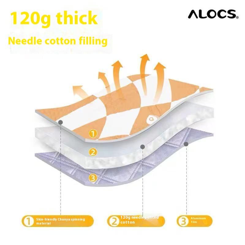 Alocs 200×180cm Thick Camping Mat - Waterproof Aluminum Bottom & Machine Washable, Portable Picnic Mat with Carry Bag Skin-Friendly