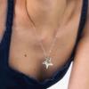 Silver Color Hollow Irregular Star Necklaces for Women Sweet and Cute Pendant