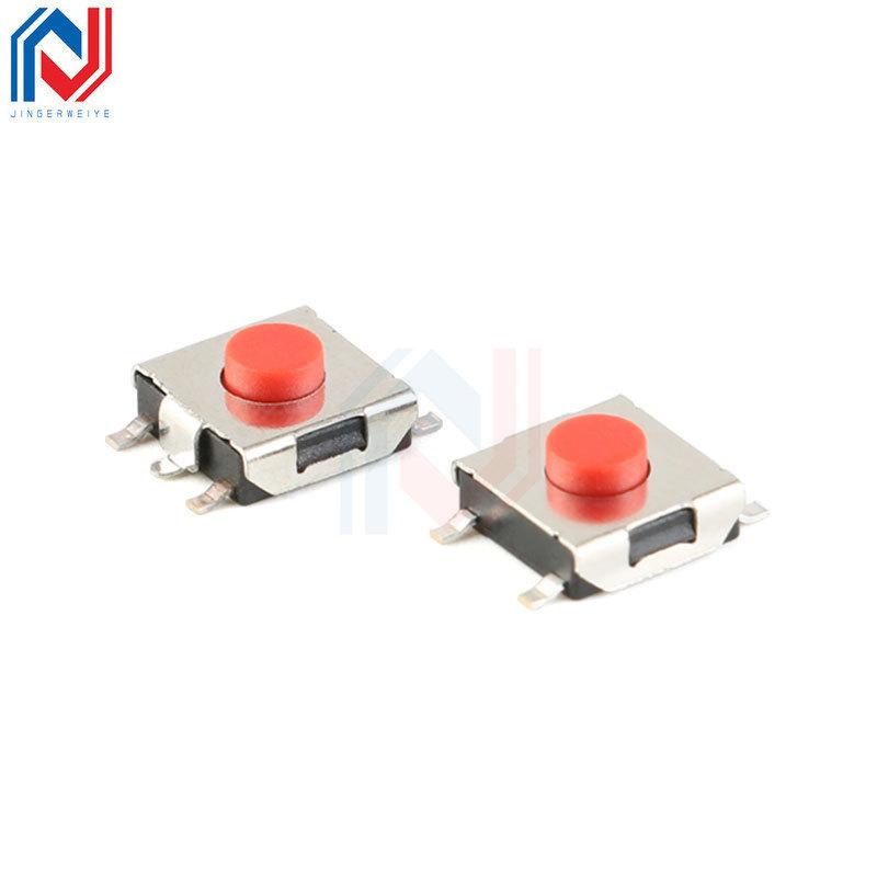 20PCS/LOT 6*6*2.5mm 3.1mm 3.4mm 5mm SMD Switch 4 / 5 Pin feet Touch Micro Switch Push Button Switches Red 6X6 Tact Switch