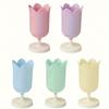 Tulip Shaped Plastic Pen Holder - Office Desk Organizer for Pens, Cosmetics and Stationery Back To School