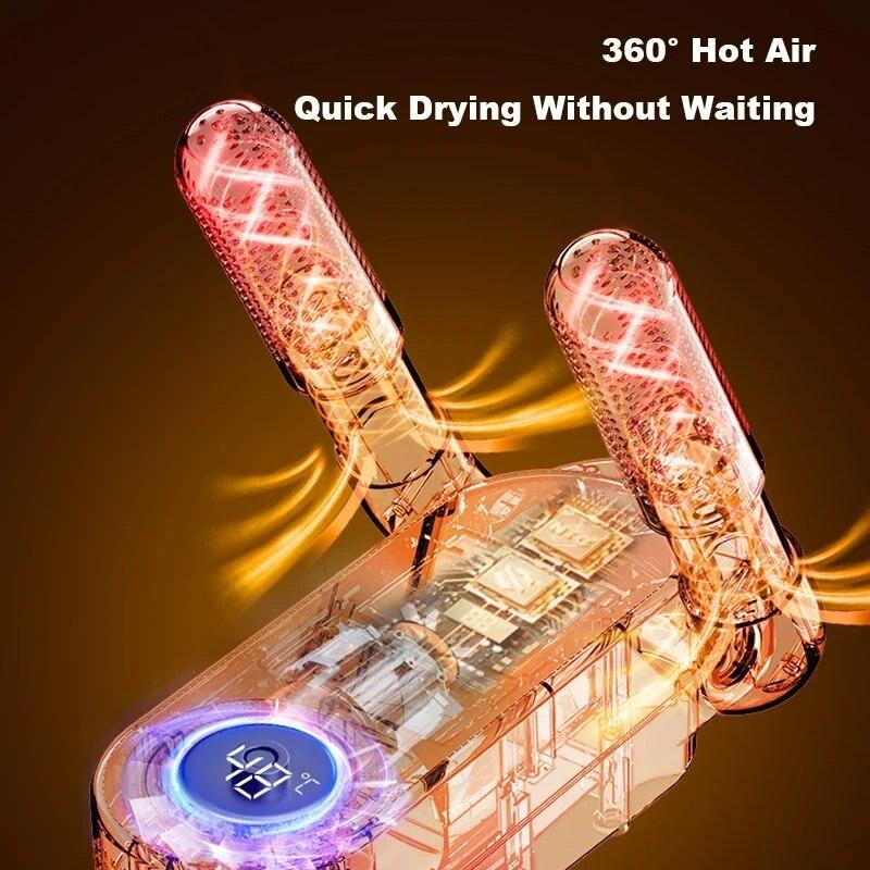 Uus ülestõstetav kokkupandav jalatsikuivati ​​konstantse temperatuuriga kuivati ​​soojendus Deodoriseerimine niiskuse eemaldamise kuivatusjalats