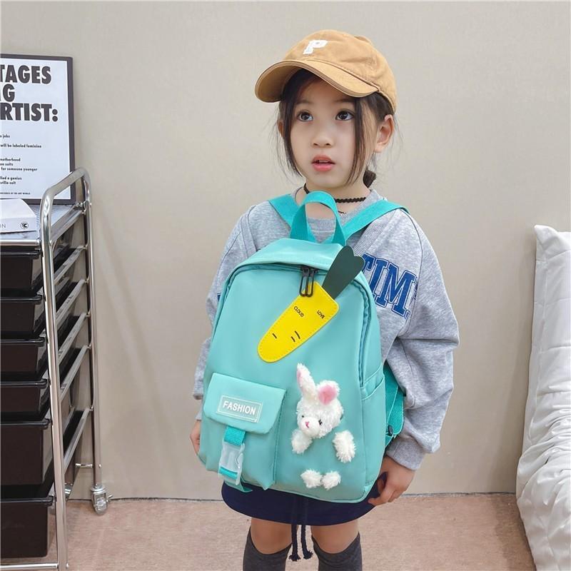 Adorable Cartoon Bunny Kids Backpack For Boys And Girls In Nylon Material