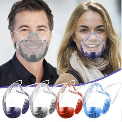 Schutzmaske Transparente Mundabdeckung Langlebige Maske für Erwachsene Gesichtsschutz Kombinieren Sie wiederverwendbare Antibeschlag-Dunst-Staubschutzmaske aus Kunststoff