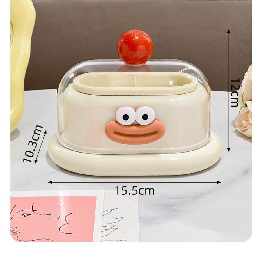 Neuer Dopamin Kreativer Zahnstocherhalter, Wohnzimmer Schreibtisch Kreativer Personalisierter Zahnseide Dose Wattestäbchen Aufbewahrungsbehälter