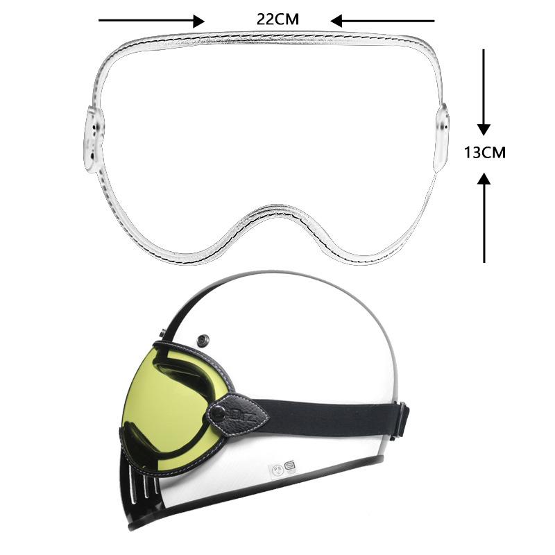 

Надеваемые очки, мотоциклетный шлем с пузырчатым стеклом, ретро 3/4 полушлем, летний шлем, всесезонные прозрачные очки One Size