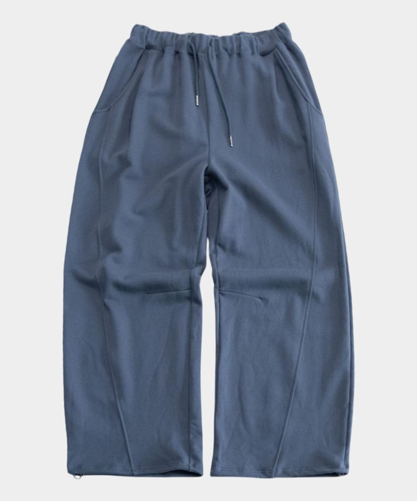 SOMEPLACE MAN Embroidered Detail Curved Wide Cut Sweatshirt String Training Pants _3 Colors