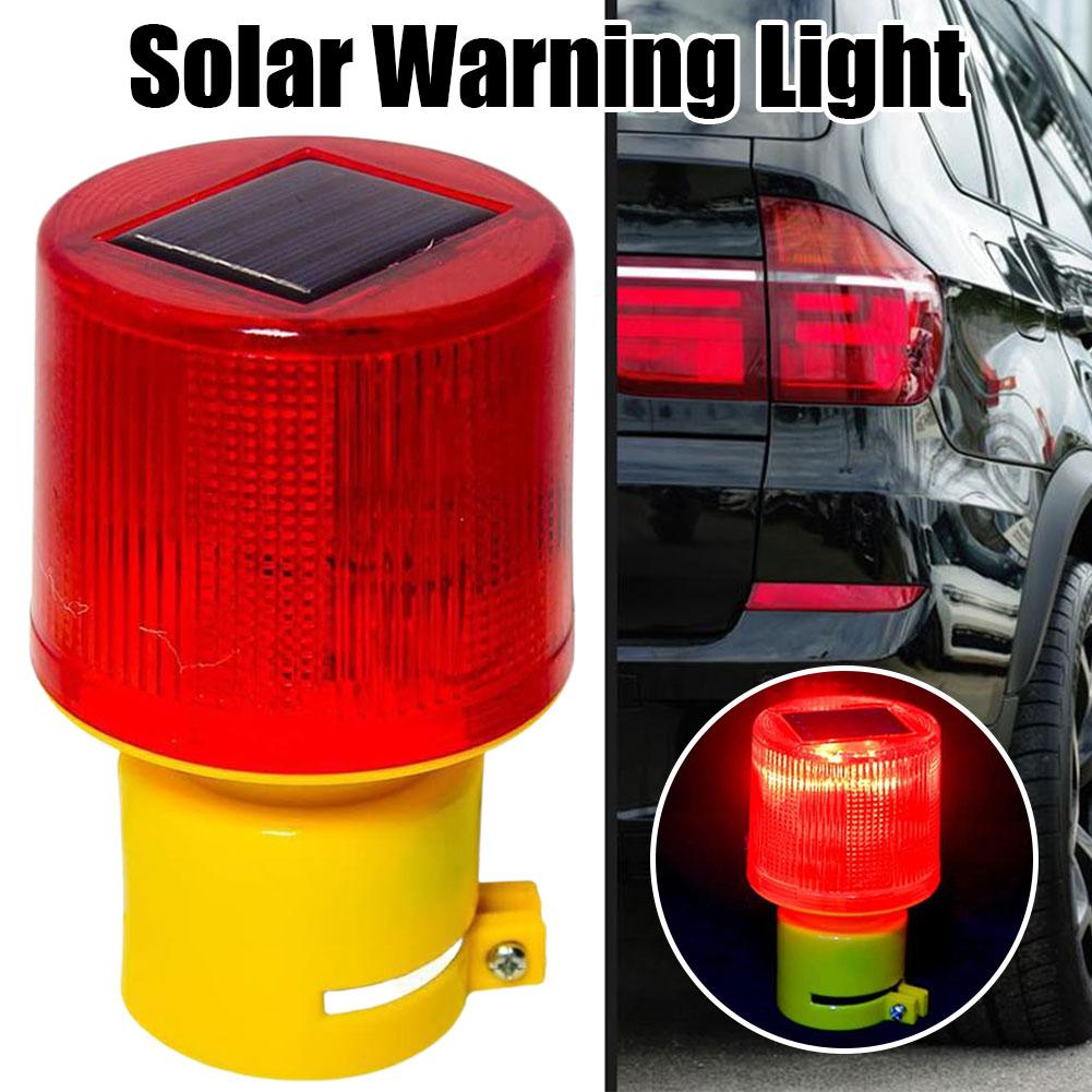 Solar Powered Traffic Tower Crane Warning Light LED Bulb Lamp For Construction Site Harbor Road Emergency Marine Lamp