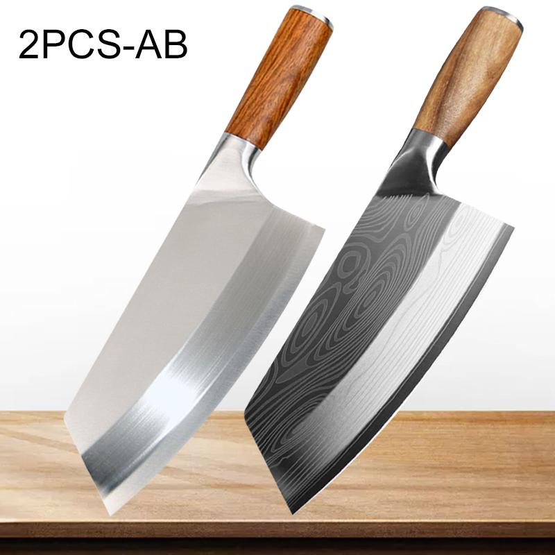 Chef Knife Japanese Kitchen Knife Slicing Meat Cleaver Ultra Sharp Butcher High Carbon Stainless Steel Laser Knives Wood Handle