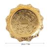 7.87 Inch Diameter Jewelry Tray Golden Finish Metal Fruit Plate Round Serving Tray  Party Serving