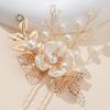 Bridal jewelry, hair accessories, handmade hairpins, dinner party hairpins, golden leaves, pearls, flower pins