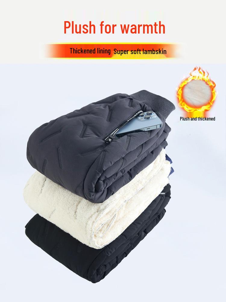 Children's Fleece-Lined Cotton Pants for Boys and Girls - Warm Winter Lambswool Outerwear