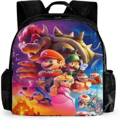Durable Cartoon Print Backpack - Spacious and Stylish for Commuters