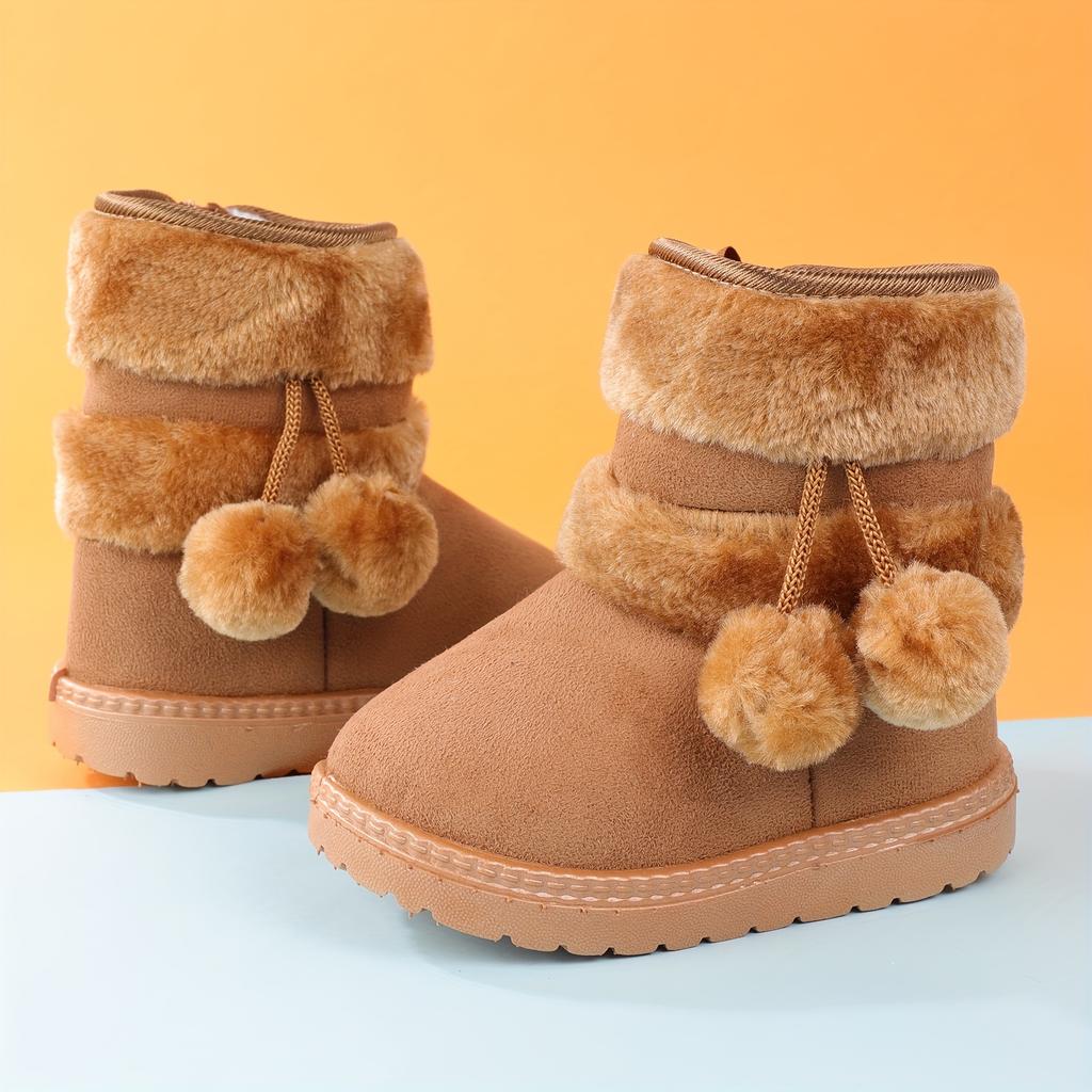 [Thickened Snow Boots] Thickened Insulated Youngsters Snow Boots | Plush Ball Padded Shoes